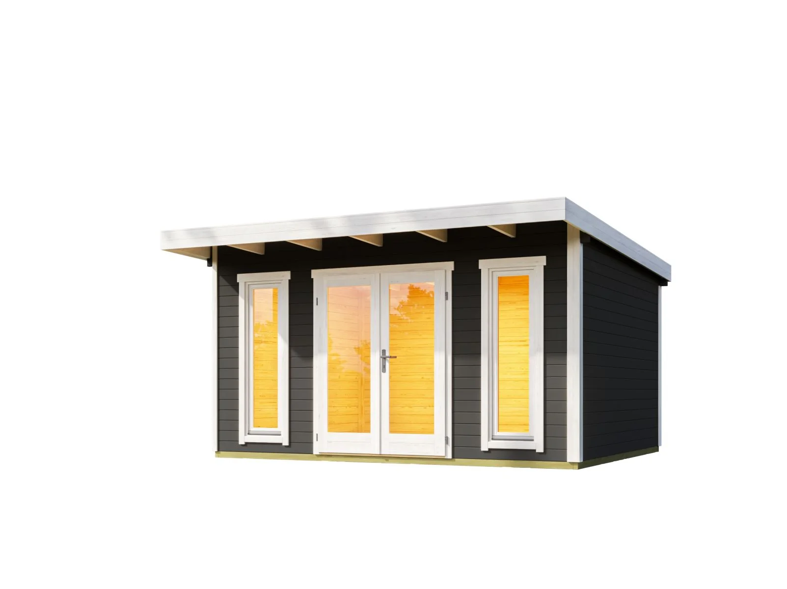 Lasita Gartenhaus Sizilien 1  carbongrau 44 mm - Image 2