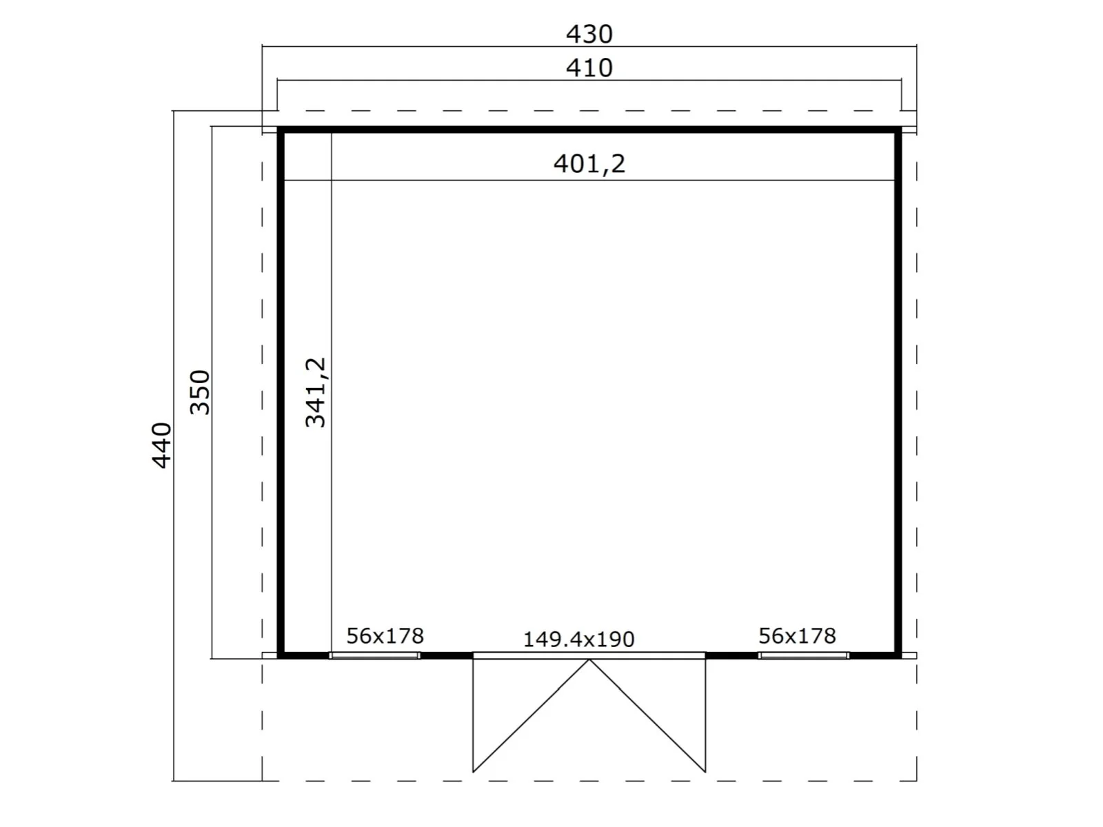 Lasita Gartenhaus Sizilien 1  carbongrau 44 mm - Image 3