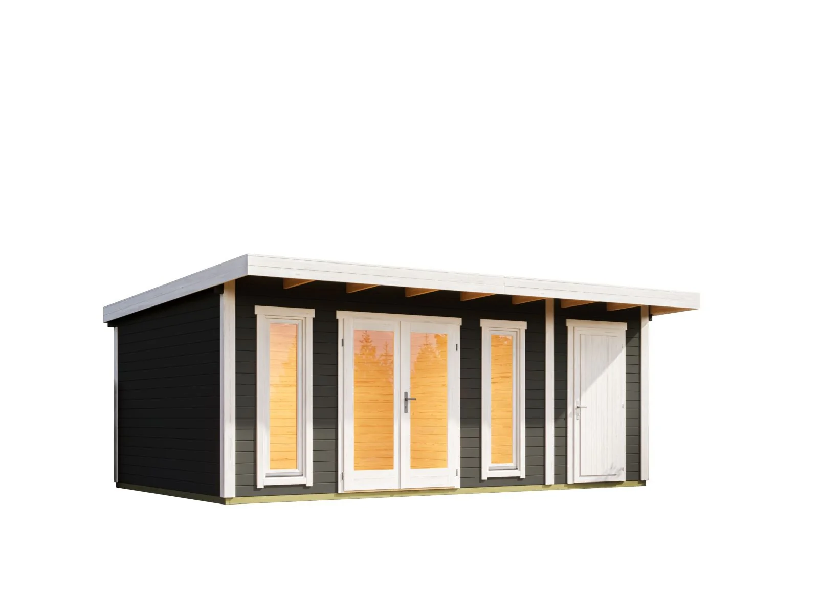 Lasita Gartenhaus Sizilien 2 carbongrau 44 mm - Image 2