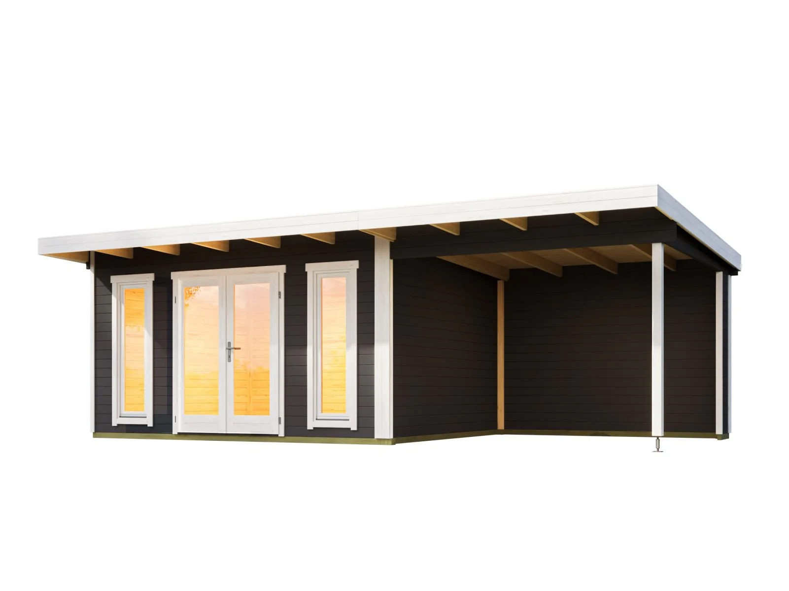 Lasita Gartenhaus Sizilien Dachverlängerung , carbongrau - Image 5