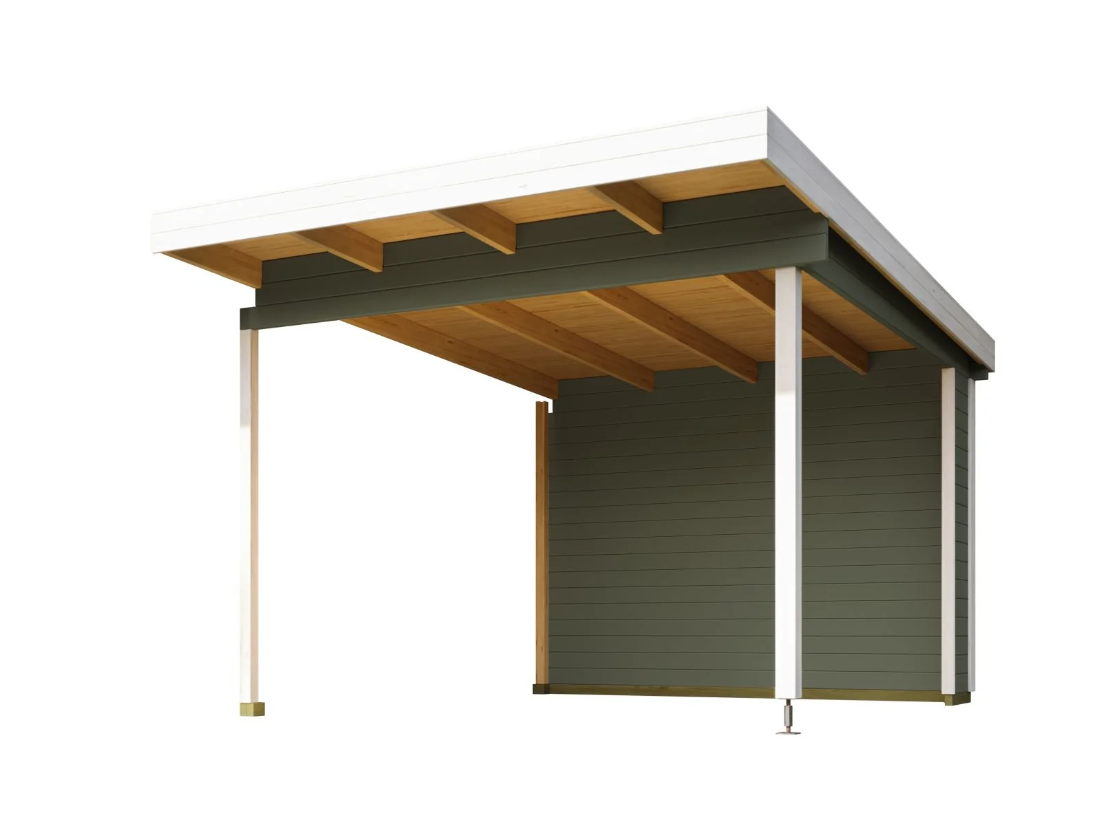 Lasita Gartenhaus Sizilien Dachverlängerung , grüngrau - Image 4