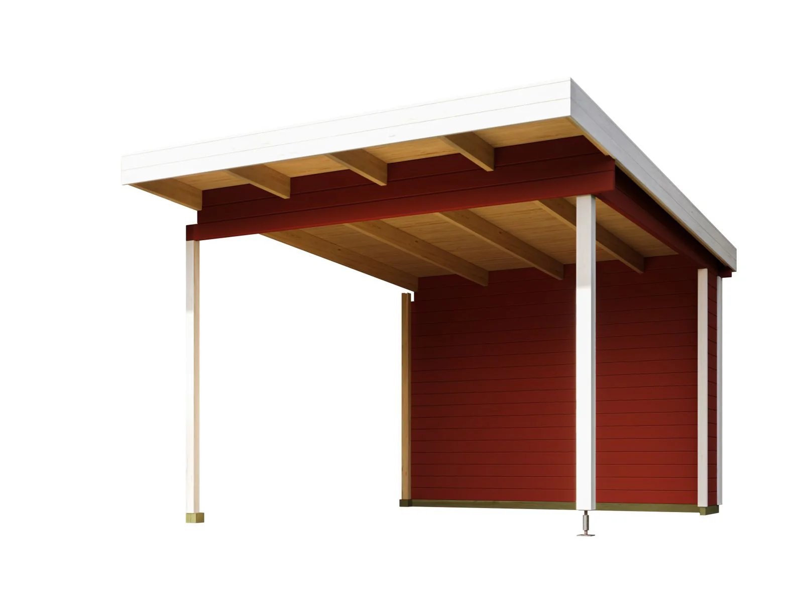 Lasita Gartenhaus Sizilien Dachverlängerung , schwedenrot - Image 4