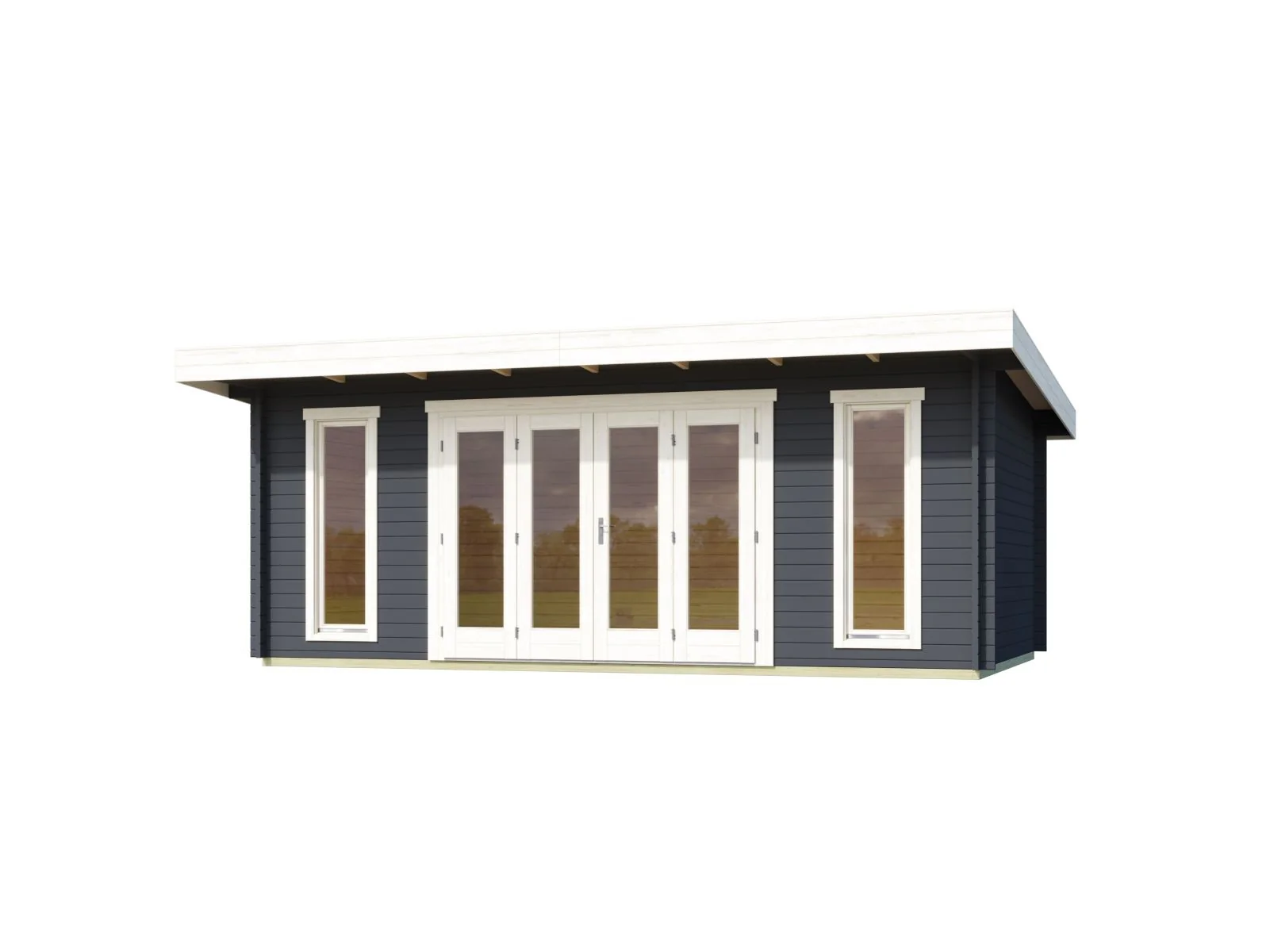 Lasita Gartenhaus Sussex 2 carbongrau 44 mm - Image 4