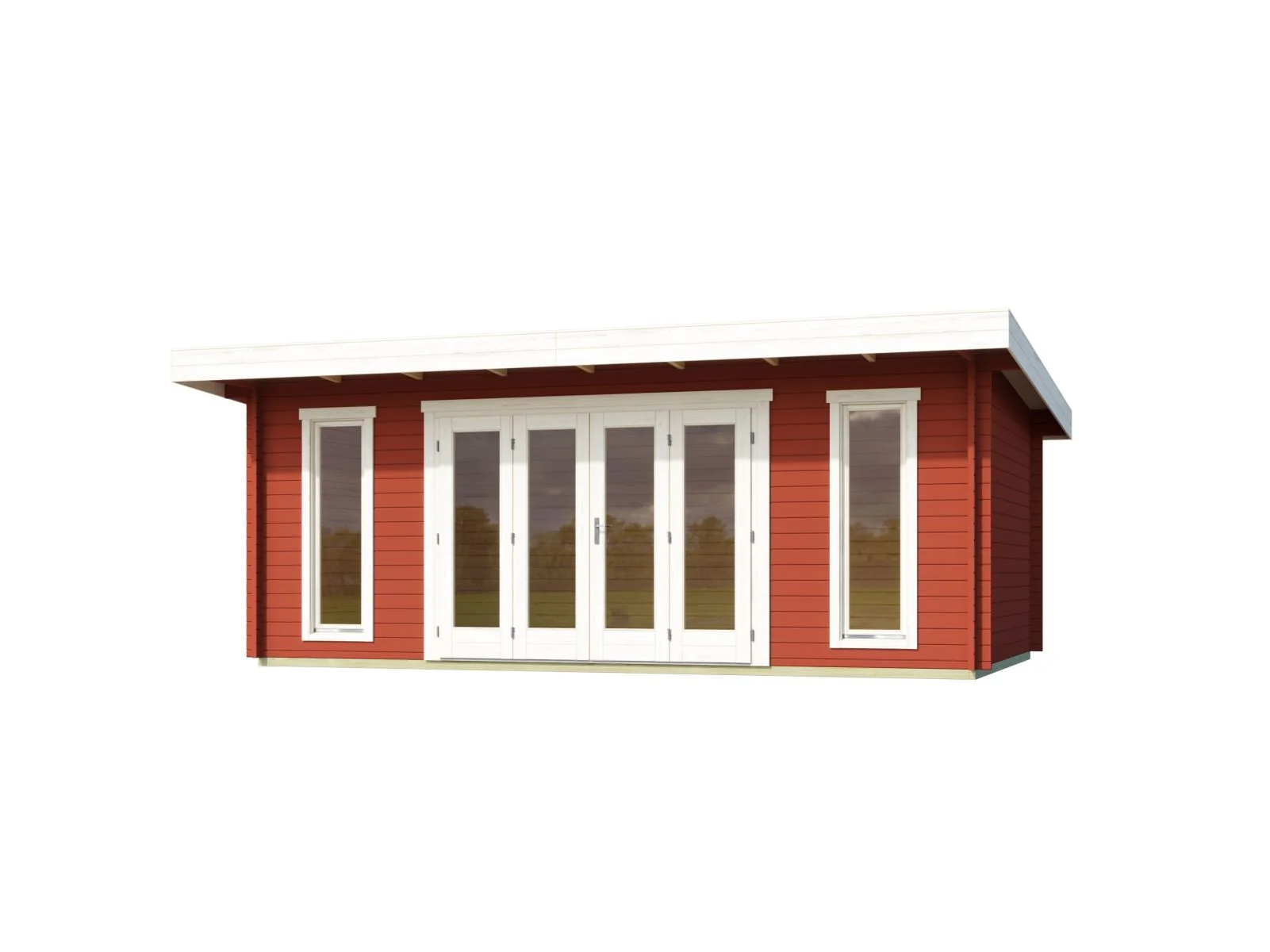 Lasita Gartenhaus Sussex 2 schwedenrot 44 mm - Image 3