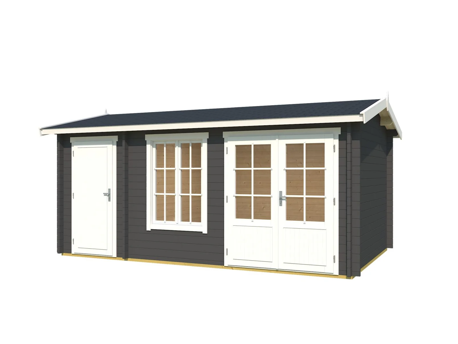 Lasita Gartenhaus Wrexham 2 carbongrau 44 mm - Image 2