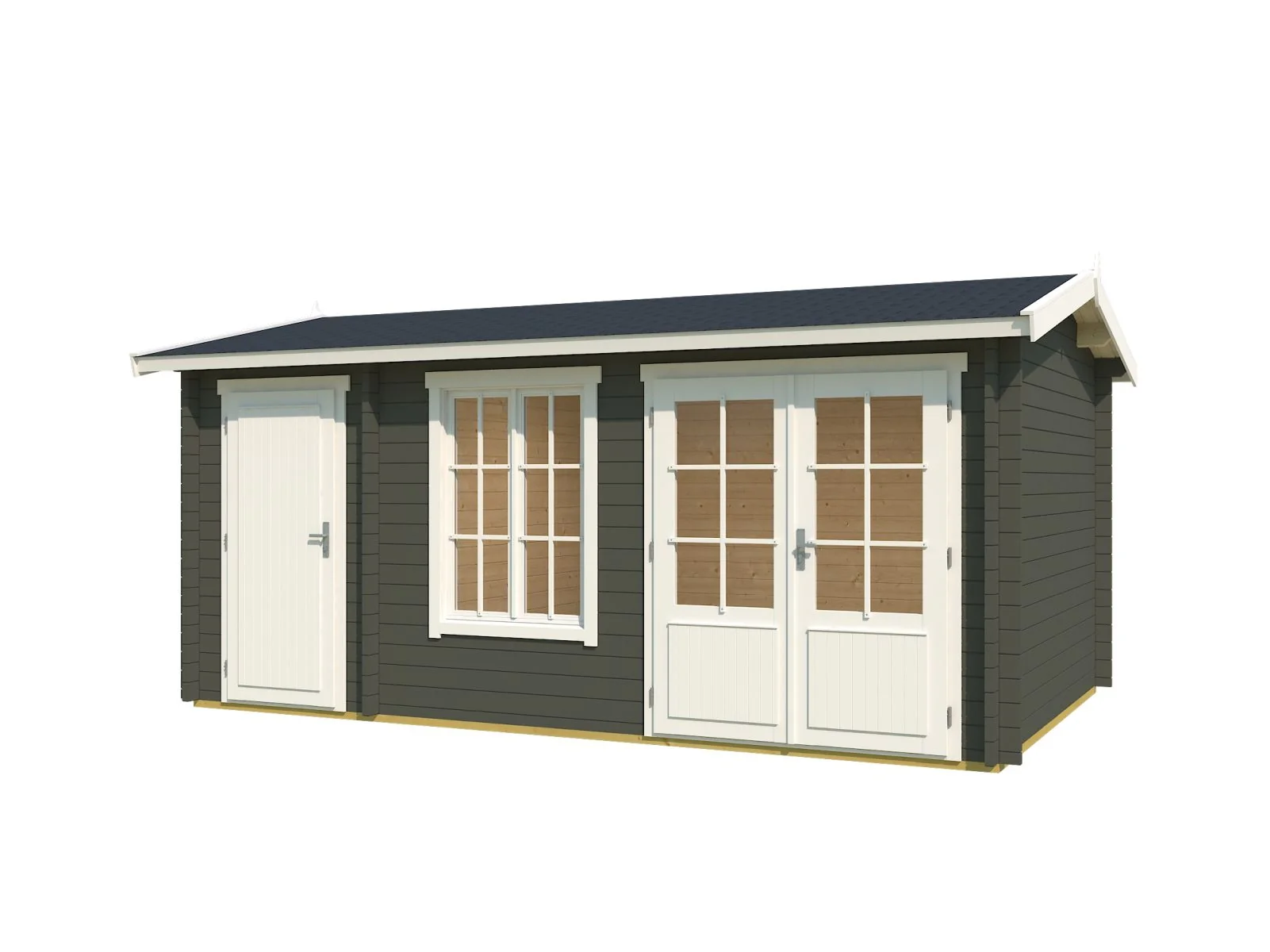 Lasita Gartenhaus Wrexham 2 grüngrau 44 mm - Image 2