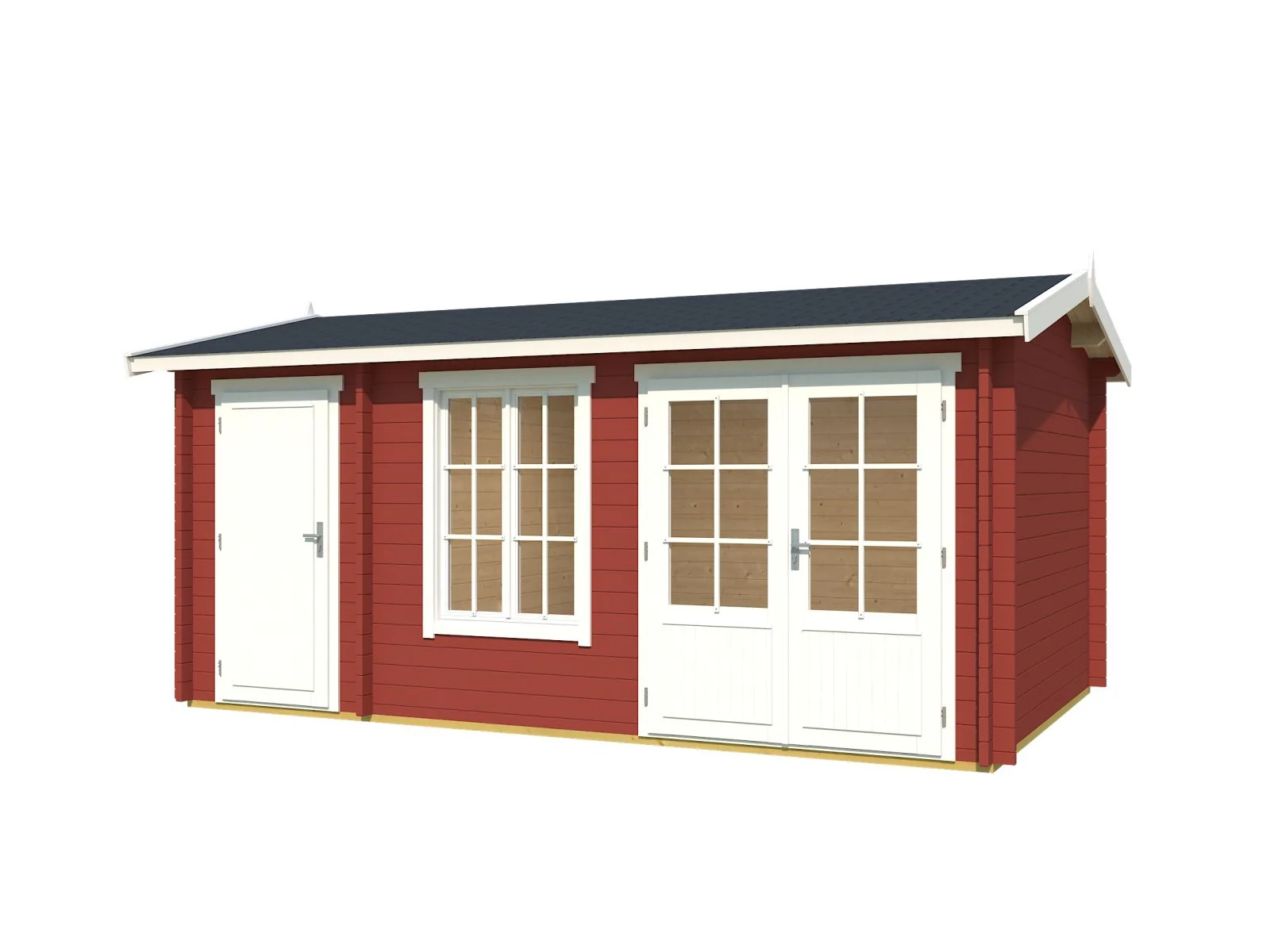 Lasita Gartenhaus Wrexham 2 schwedenrot 44 mm - Image 2