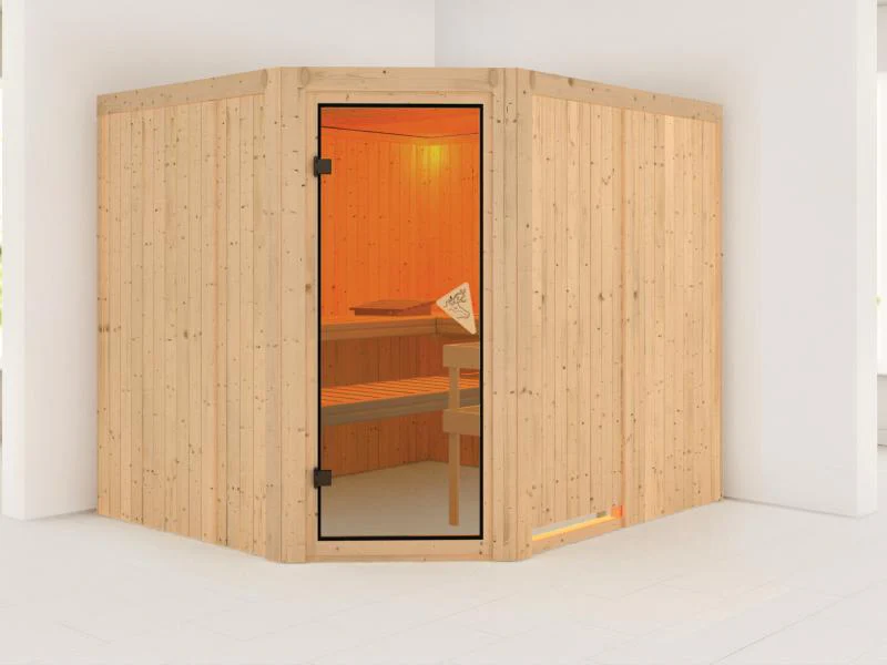 Malin - Karibu Sauna ohne Ofen - ohne Dachkranz -