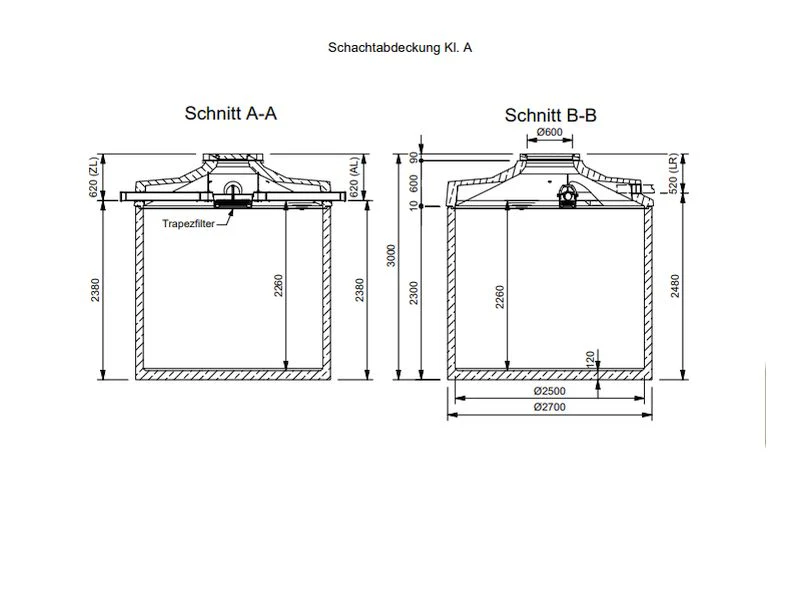 Mall Betonzisterne Family 11000 Liter, begehbar, mit Trapezfilter - Image 3