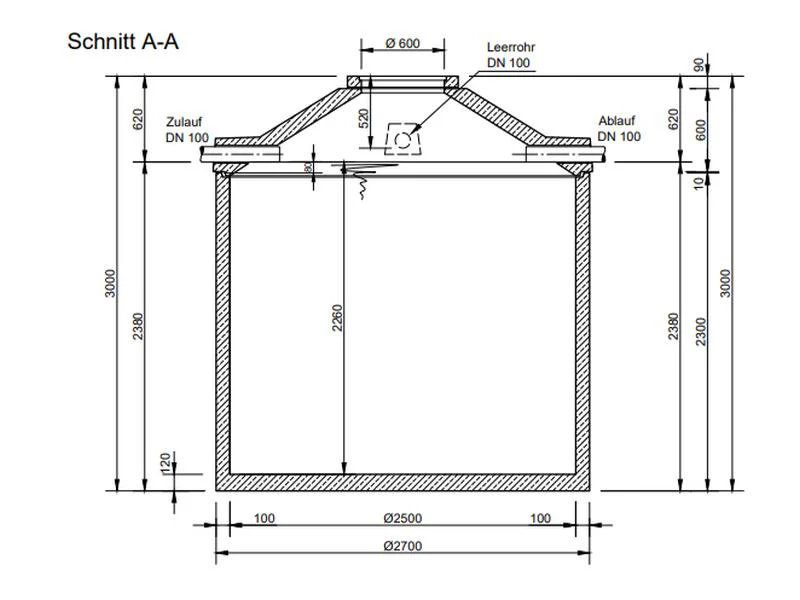 Mall Betonzisterne Family 11000 Liter, begehbar, ohne Filter - Image 2