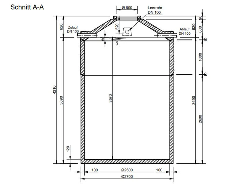 Mall Betonzisterne Family 17500 Liter, begehbar, ohne Filter - Image 2