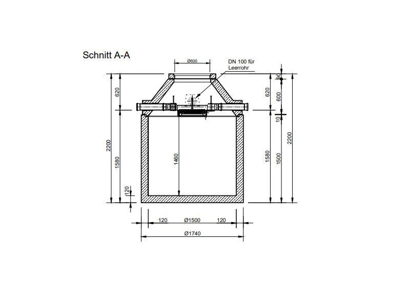 Mall Betonzisterne Family 2600 Liter, begehbar, mit Trapezfilter - Image 3