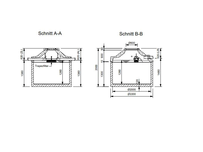 Mall Betonzisterne Family 3900 Liter, begehbar, mit Trapezfilter - Image 3