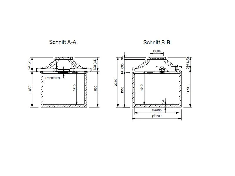 Mall Betonzisterne Family 4700 Liter, begehbar, mit Trapezfilter - Image 3