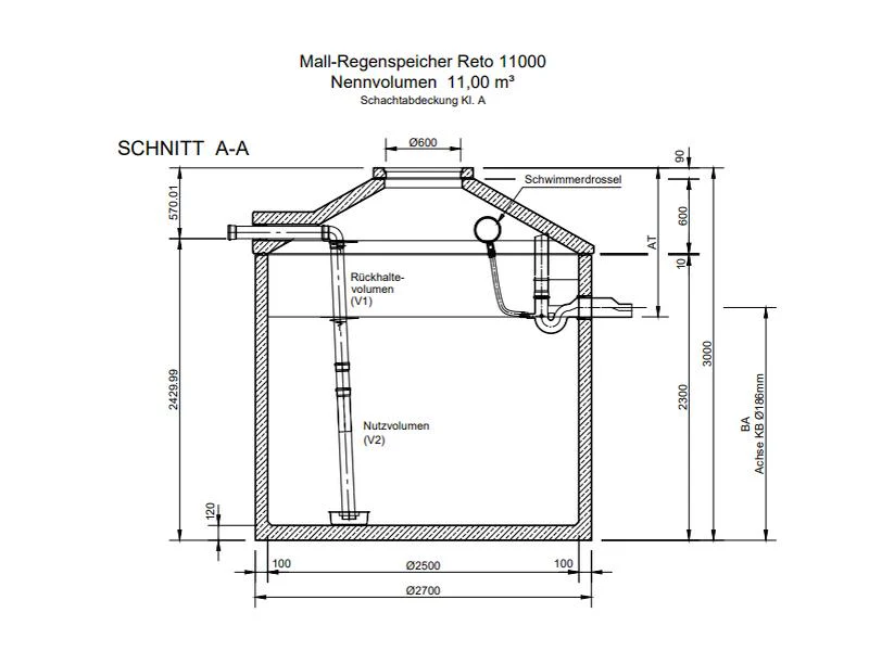 Mall Retentionszisterne Reto 11000 Liter, begehbar - Image 2