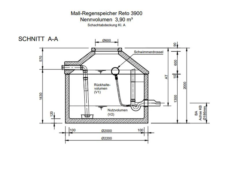 Mall Retentionszisterne Reto 3900 Liter, begehbar - Image 2