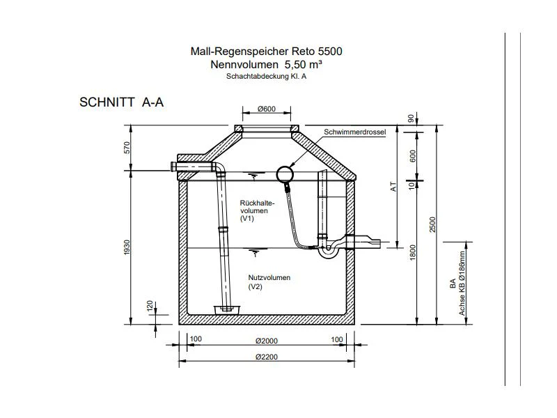 Mall Retentionszisterne Reto 5500 Liter, begehbar - Image 2