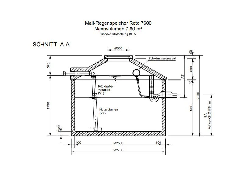 Mall Retentionszisterne Reto 7600 Liter, begehbar - Image 2