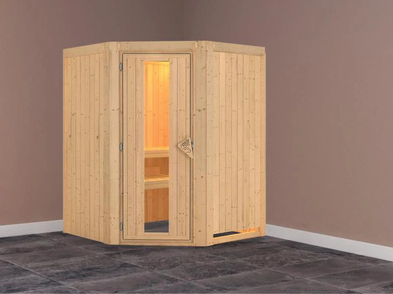 Nanja - Karibu Sauna Plug & Play ohne Ofen - ohne Dachkranz - Energiespartür - Image 2