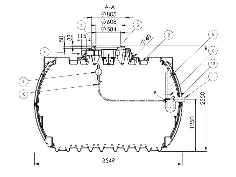 Nautilus Atlantis Premium 12.500 Liter Retentionszisterne - Retentionsvolumen 5000 L - Image 3