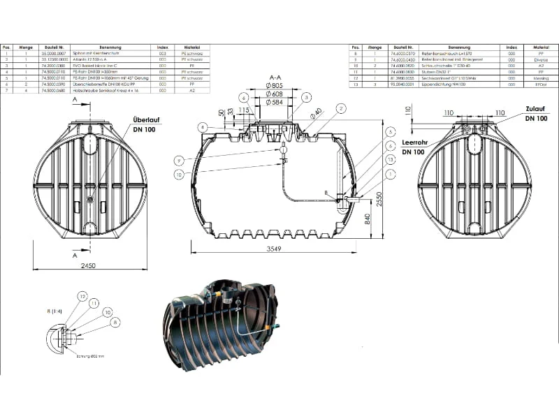 Nautilus Atlantis Premium 12.500 Liter Retentionszisterne - Retentionsvolumen 8000 L - Image 6