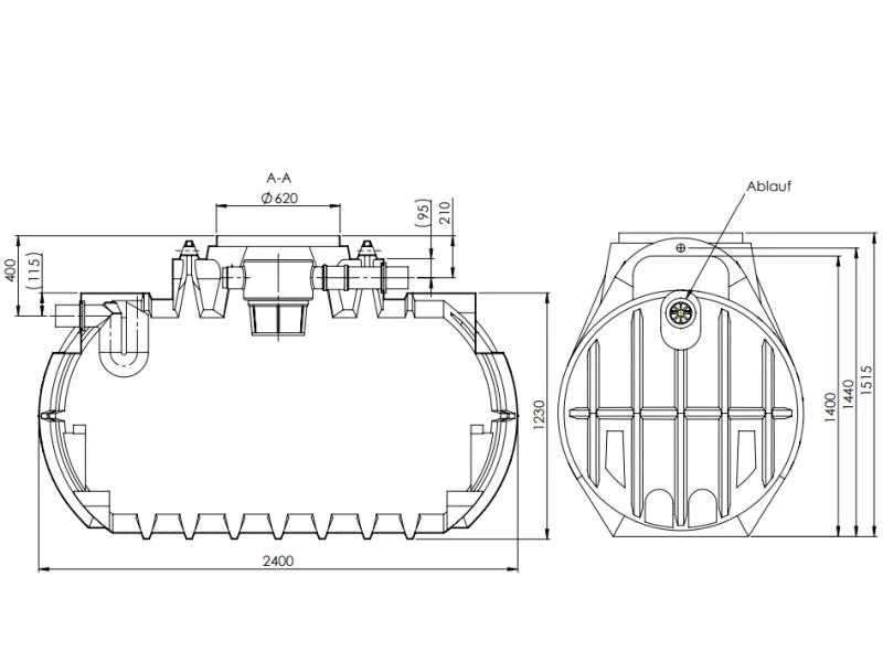 Nautilus Atlantis Premium-Zisterne 2.200 Liter mit vorinstalliertem Korbfilter - Image 2