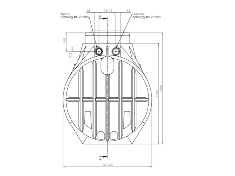 Nautilus Atlantis Premium-Zisterne 4.000 Liter mit 3 Lippendichtungen DN 100 - Image 2