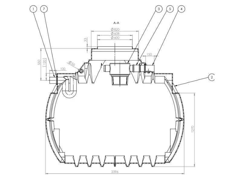 Nautilus Atlantis Premium-Zisterne 4.000 Liter mit vorinstalliertem Korbfilter & Siphon - Image 3