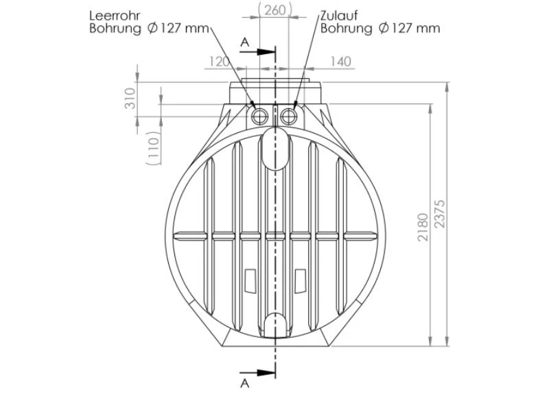 Nautilus Atlantis Premium-Zisterne 7.000 Liter mit 3 Lippendichtungen DN 100 - Image 2