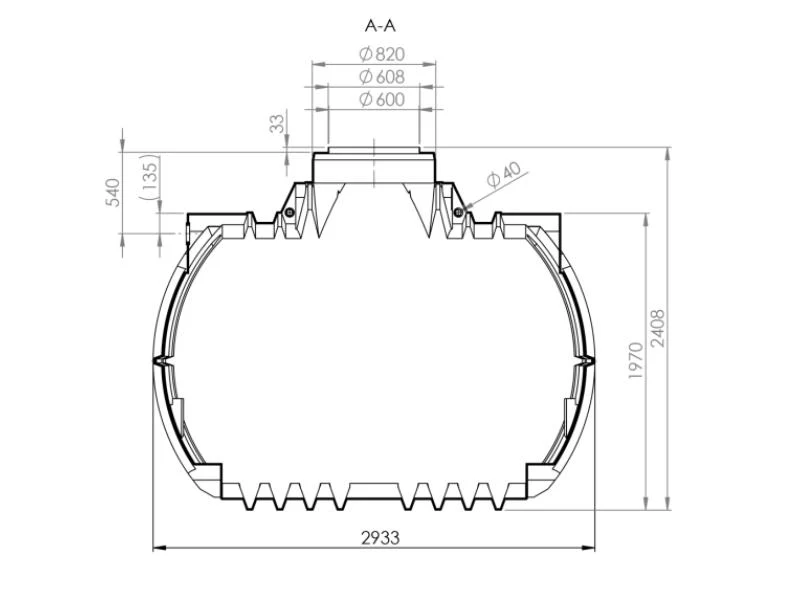 Nautilus Atlantis Premium-Zisterne 7.000 Liter mit 3 Lippendichtungen DN 100 - Image 3