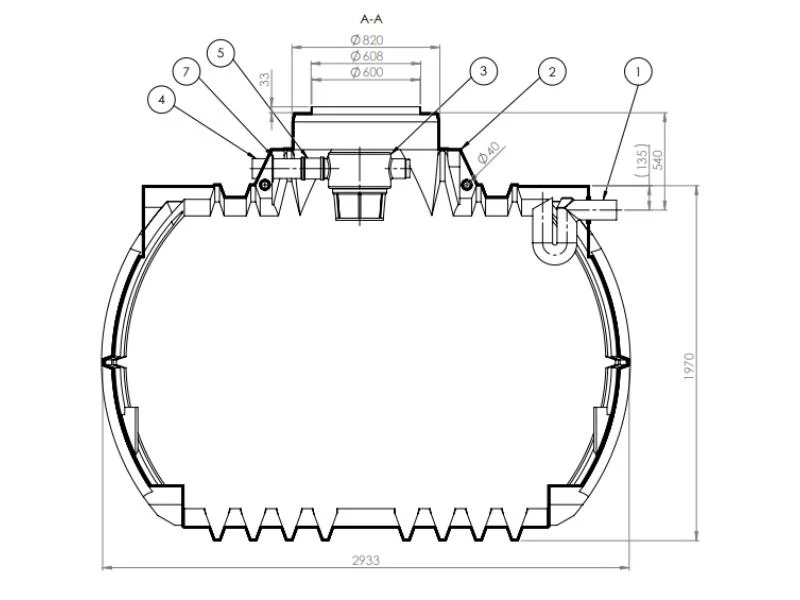 Nautilus Atlantis Premium-Zisterne 7.000 Liter mit vorinstalliertem Korbfilter & Siphon - Image 3