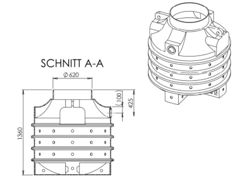 Nautilus Sickerschacht Ozeanis 1.000 Liter, inkl. Lippendichtung - Image 2