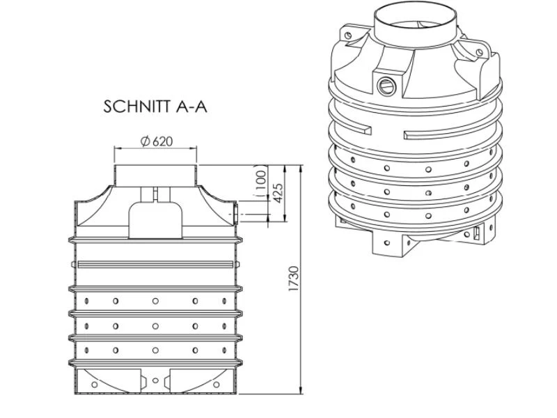 Nautilus Sickerschacht Ozeanis 1.500 Liter, inkl. Lippendichtung - Image 3