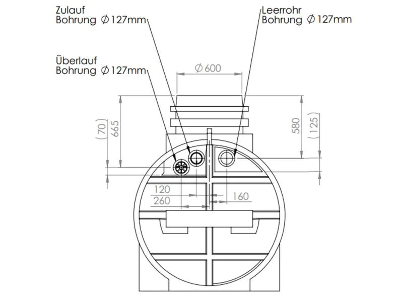 Nautilus Zisterne Eco-Line 3.300 Liter mit vorinstalliertem Korbfilter & Siphon - Image 3