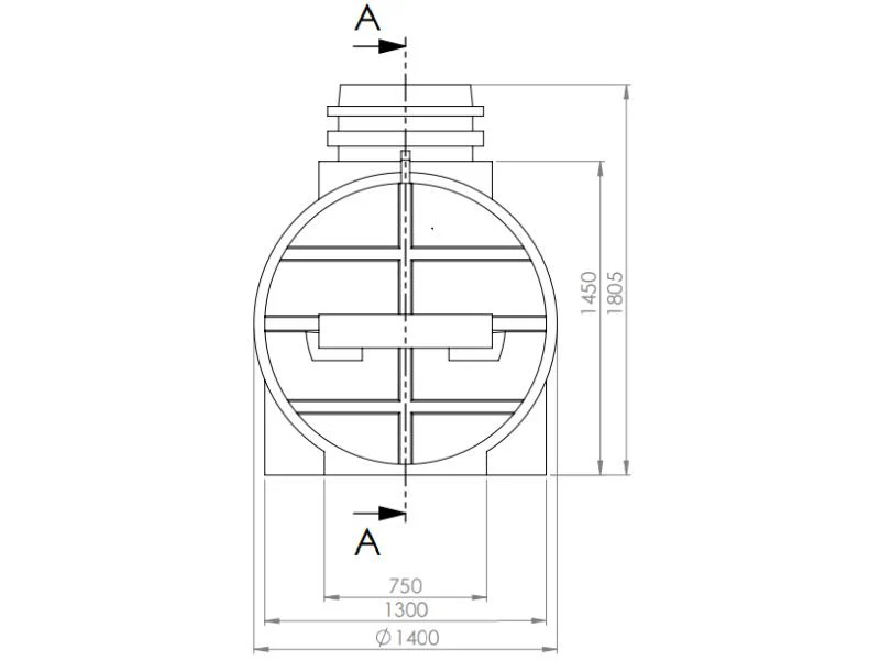 Nautilus Zisterne Eco-Line 3.300 Liter mit vorinstalliertem Korbfilter & Siphon - Image 4