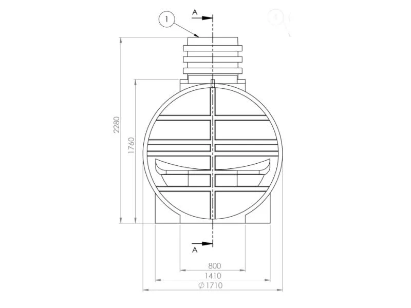 Nautilus Zisterne Eco-Line 5000 Liter mit vorinstalliertem Korbfilter & Siphon - Image 4