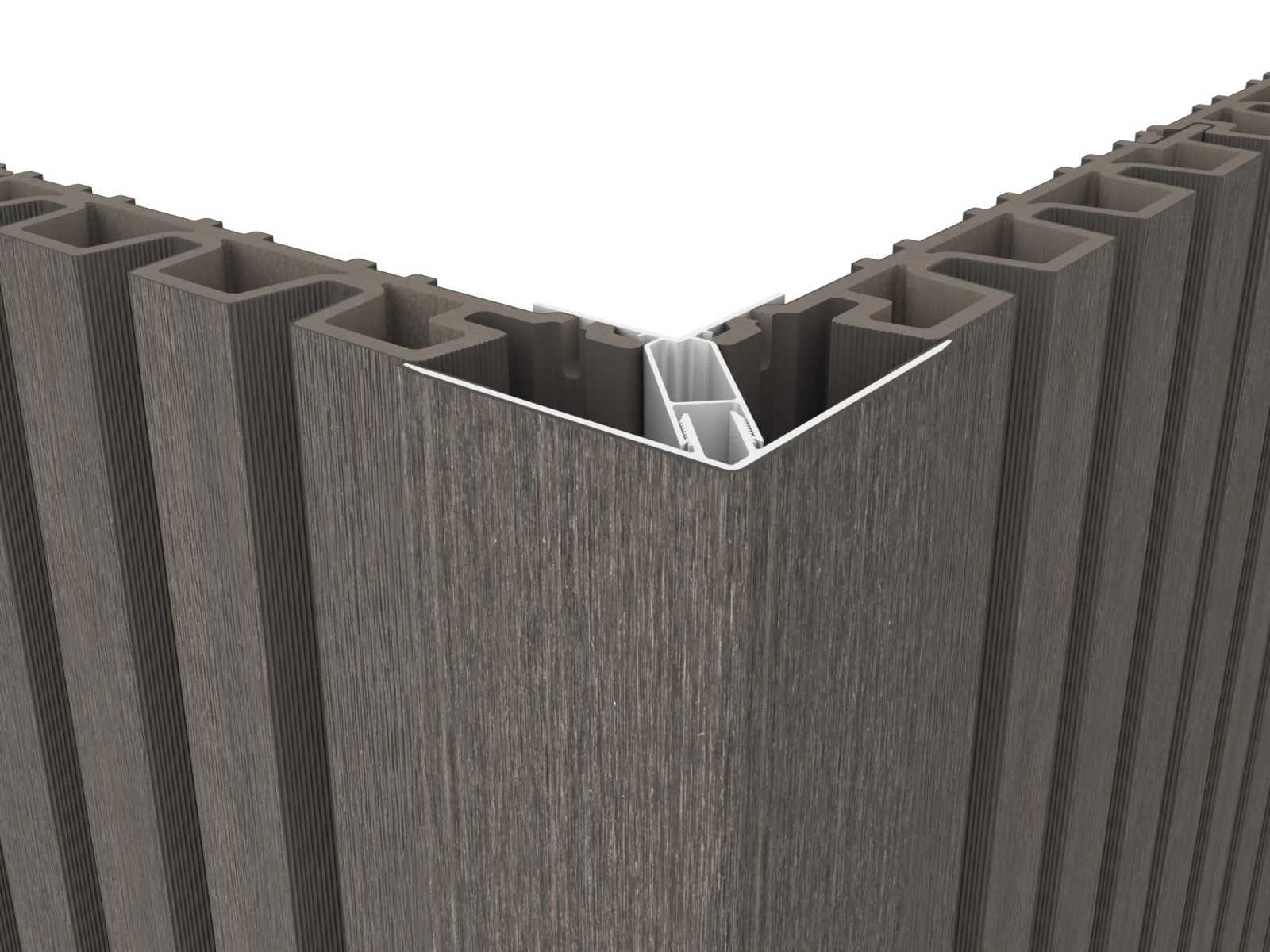 Linholm Fassadenprofil Alu-Coex Außeneckprofil Silver Gray
