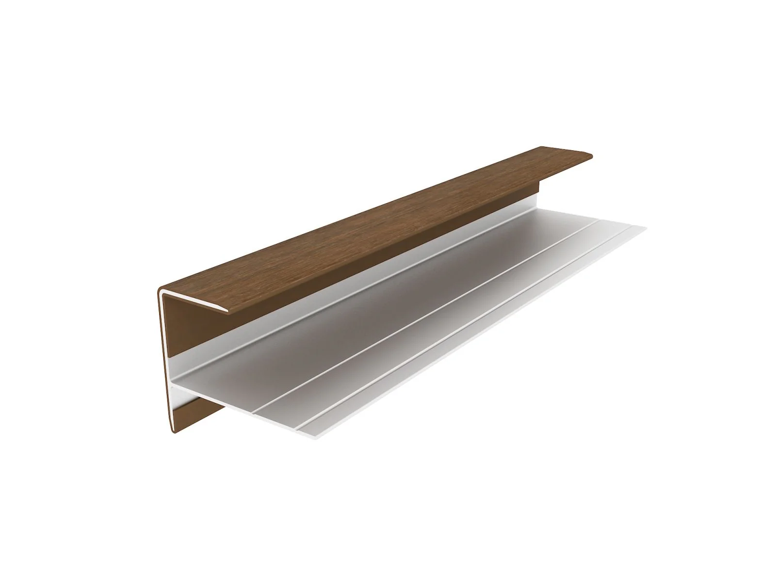 Linholm Fassadenprofil Alu-Coex Endprofil Teak - Image 4