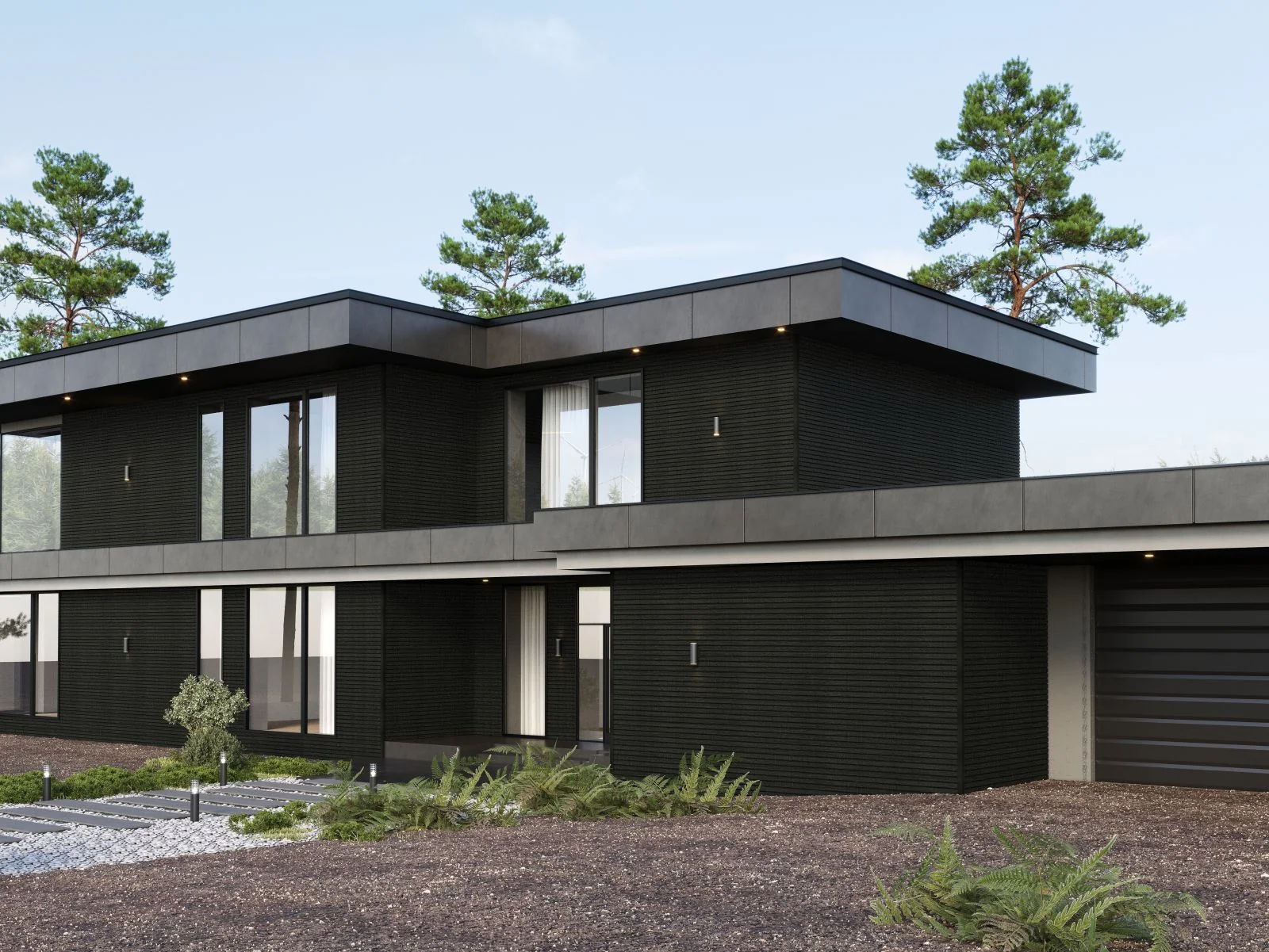 Linholm Fassadenverkleidung Castellation Pro 65 Ebony 290cm - Image 3