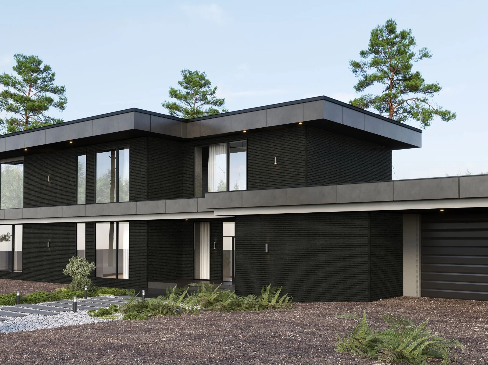 Linholm Fassadenverkleidung Castellation Pro 65 Ebony 390cm - Image 3