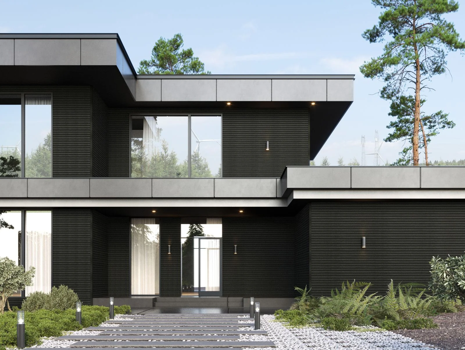 Linholm Fassadenverkleidung Castellation Pro 65 Ebony 390cm - Image 4