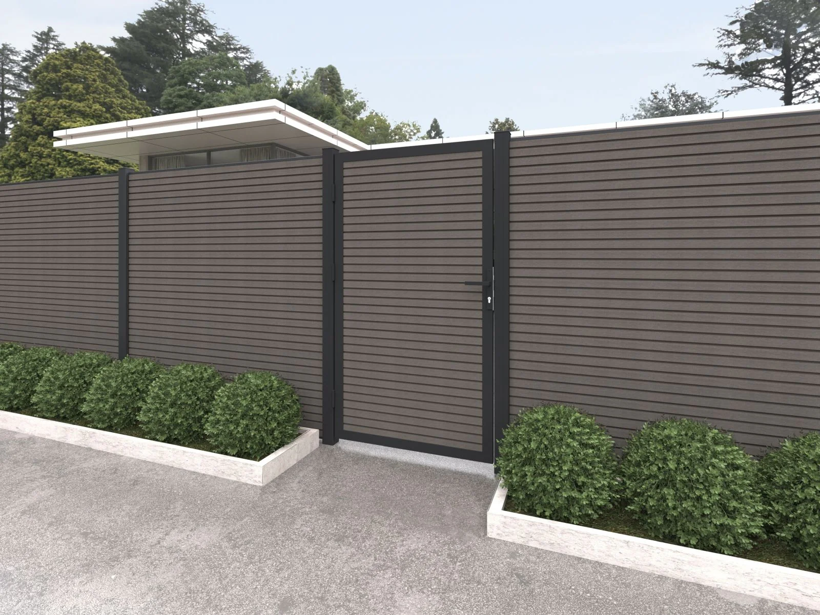 Linholm Zaun Tor Modena Silver Gray - Image 2