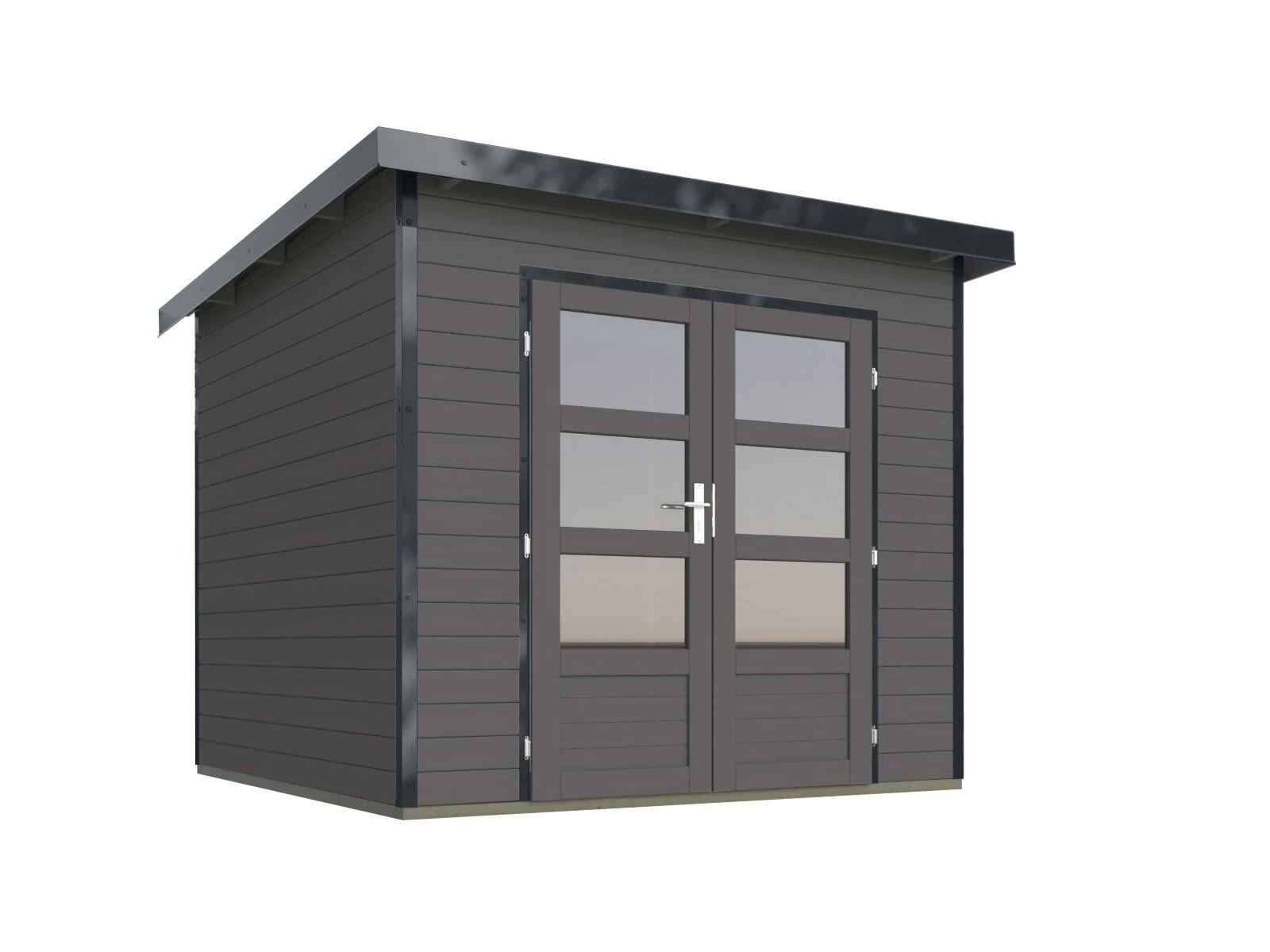 Norlinio Hybrid Gartenhaus Woodtallic 3, terragrau/anthrazit, inkl. Fußboden - Image 2