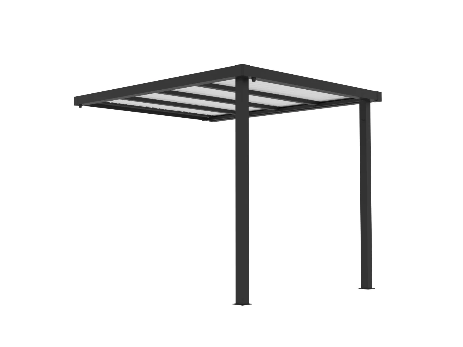 Norlinio Metall Anbaudach mit Wandset  für Gerätehaus Miro 1, Anthrazit - Image 3
