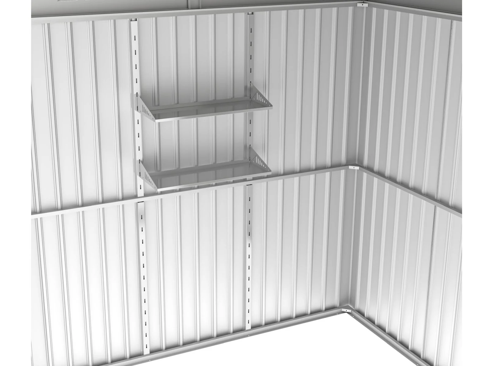 Norlinio Metall Gerätehaus Miro 1 mit Anbaudach in Anthrazit - Image 13
