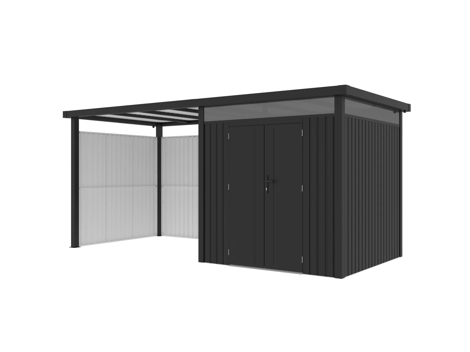 Norlinio Metall Wandset für Gerätehaus Miro 1, Anthrazit - Image 3