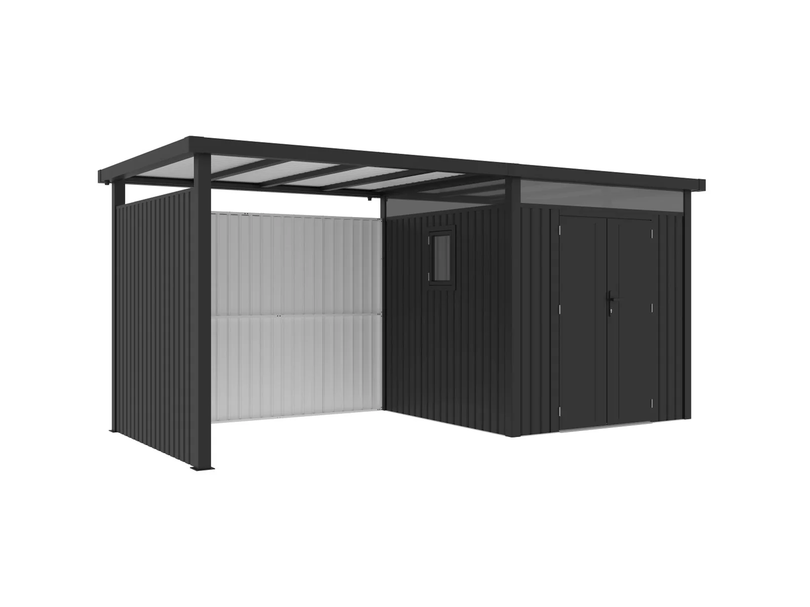 Norlinio Metall Wandset für Gerätehaus Miro 1, Anthrazit - Image 4