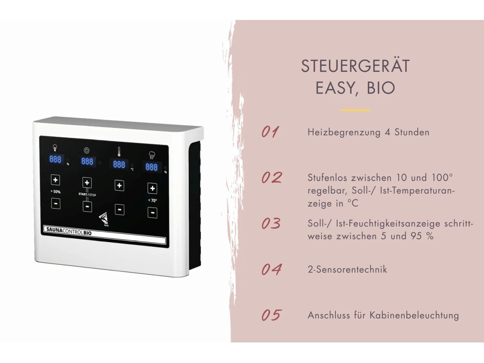 Norlinio Saunahaus Hella 1 terragrau 38 mm - inkl. 9 kW Bioofen ext. Steuerung - inkl. Dacheindeckung - Image 7
