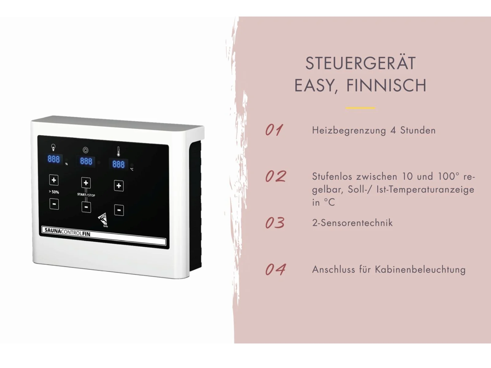 Norlinio Saunahaus Hella 1 terragrau 38 mm - inkl. 9 kW Ofen ext. Steuerung - inkl. Dacheindeckung - Image 8