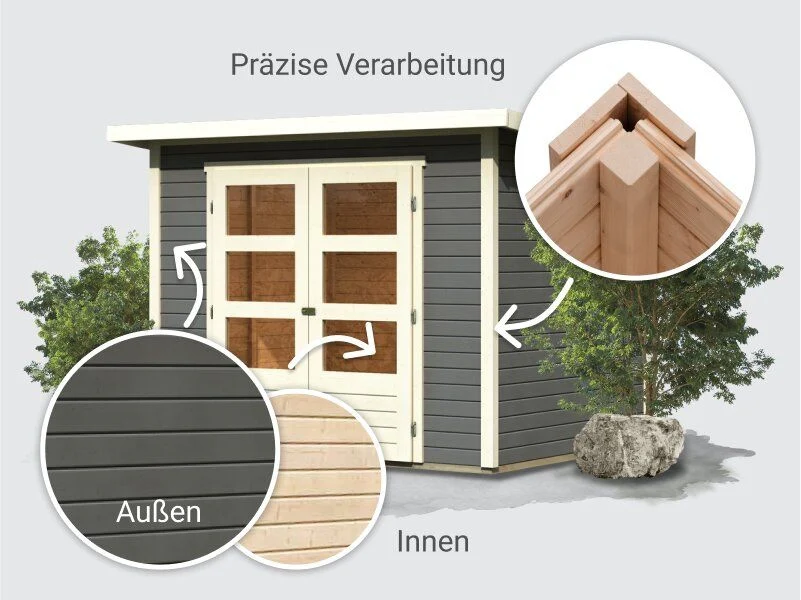 Norlinio Gartenhaus Stegen 3 in terragrau - Image 2